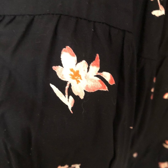 Black floral babydoll tie dress from Aeropostale (size L) - Picture 2 of 4